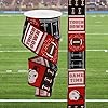 Craig Bachman 2.5" x 10yd Footballs on Royal Burlap Ribbon, Wired Edge - Red & Brown Striped Sports Decorative Ribbon for Game Day Wreaths, Tailgate Decor, Bows & Tailgate Party Supplies #3