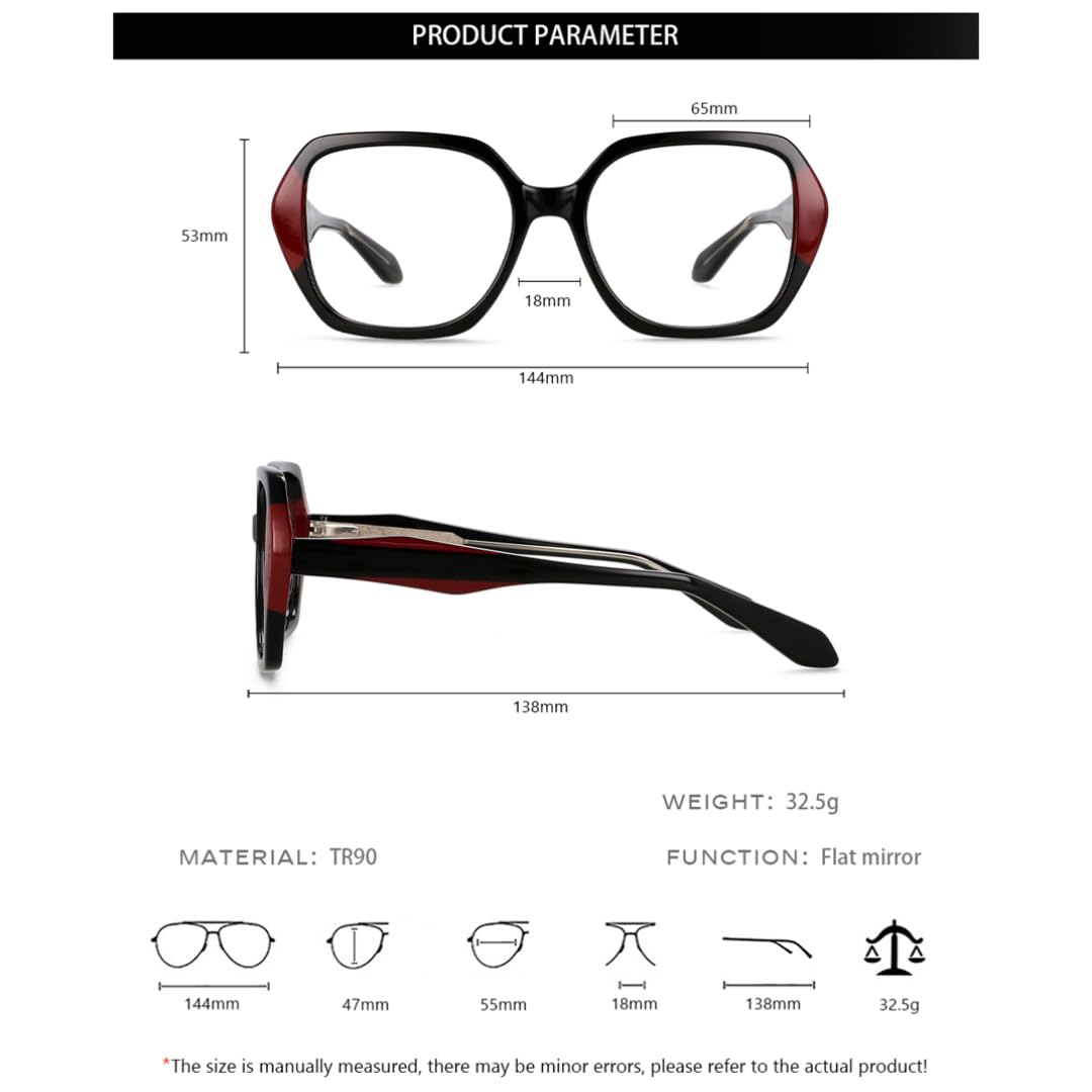Okulary przeciwsłoneczne damskie Cat Eye Vintage Plastic Titanium Big Frame