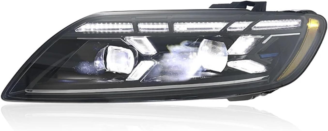 Car HeadLamp +Taillamp Compatible For Audi Q7 LED Headlight 05-2016 Front DRL Turn Signal Light Assembly Modified Q8 Automotive Accessories(2 pcs RED,10-15,With AFS)