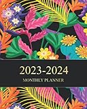  2023-2024 MONTHLY PLANNER TWO YEAR: 2Yr January 2023 to December 2024 with Agenda Planner Calendar Schedule 24 Months Notes and Goals, 8 x 10, Love Colorful Floral Cover Planner for Work or Personal