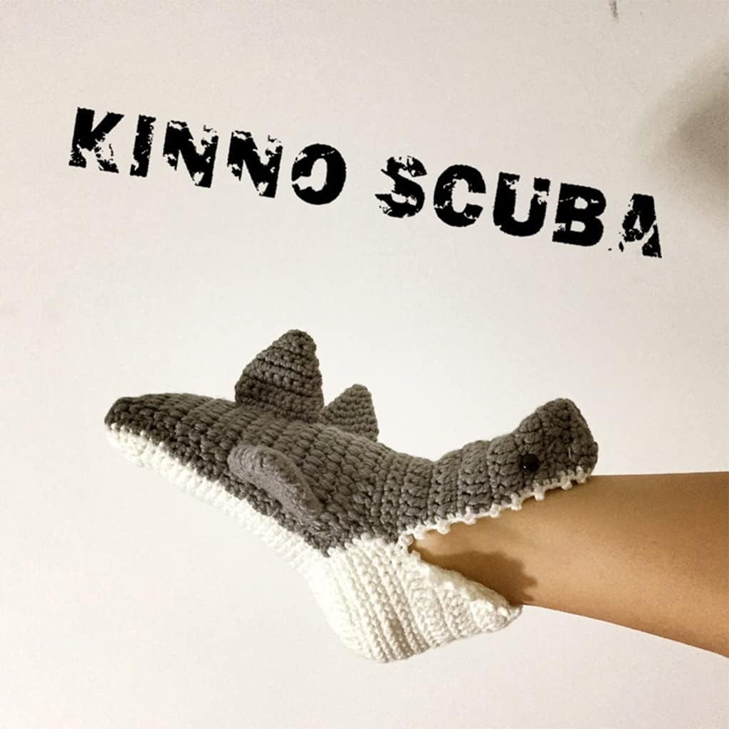Crochet Knit Calf Socks Funny 3D Wide Mouth Slipper