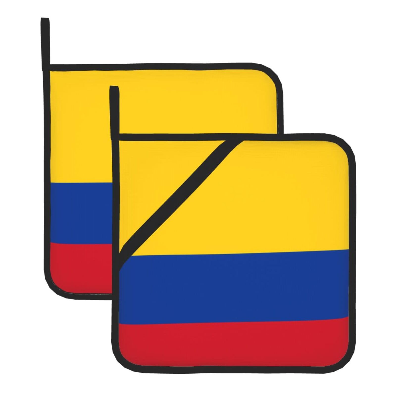 Flag of Colombia Square Heat Resistant Trivet Set Thick and Durable for Baking Barbecue Cookware Oven