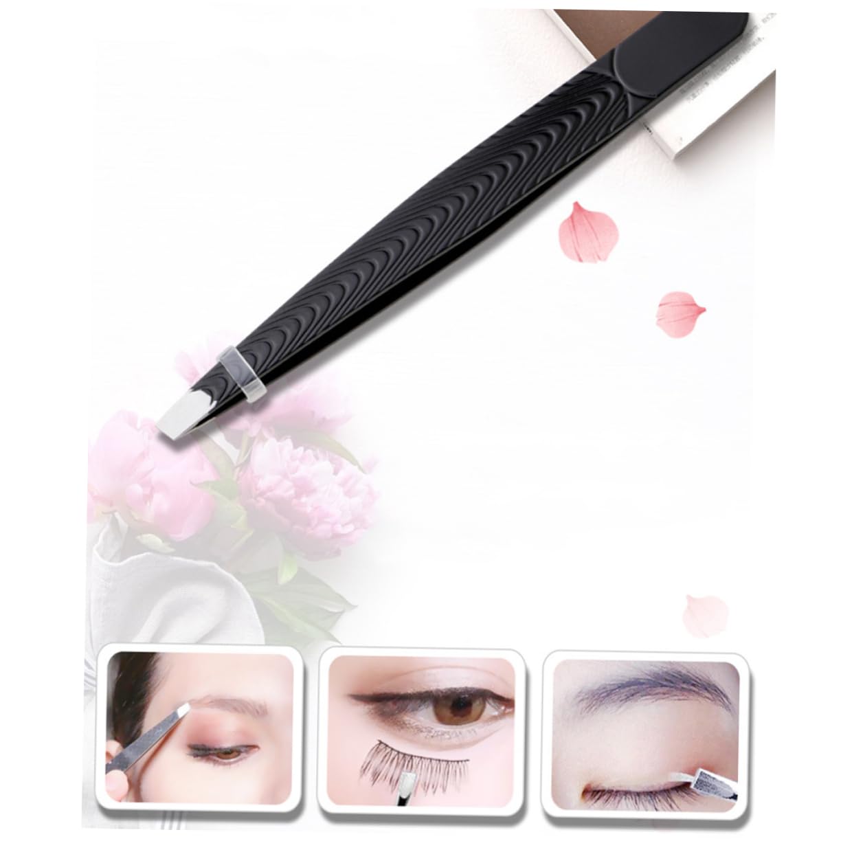 PACKOVE 15 Pcs Stainless Steel Eyebrow Clip Tweezers Set Eyebrow Makeup Tool for Women Men Home Travel Easy to Use