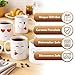 Imagen de Homezone Juego de 6 tazas de café de porcelana de cerámica de 350 ml