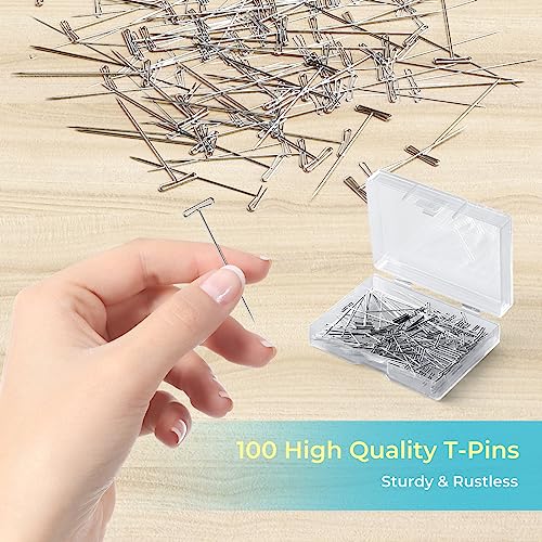 Image of Yiitoll Blocking Mats for Knitting, Extra Thick Knitting Blocking Mat with Grid Lines, 9 Packs Crochet Blocking Board for Needlepoint or Crochet Includes 100 T-pins and Storage Bag
