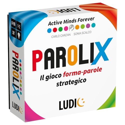 UN GIOCO EDUCATIVO E INTELLIGENTE: grazie alla struttura delle sfide, Parolix favorisce l’apprendimento in modo naturale, divertente e interattivo. Ottimo anche come gioco da tavolo educativo per bambini DSA o BES grazie alla sua modularità e supporto al linguaggio. Perfetto anche per persone in età avanzata che vogliono tenere la mente attiva.