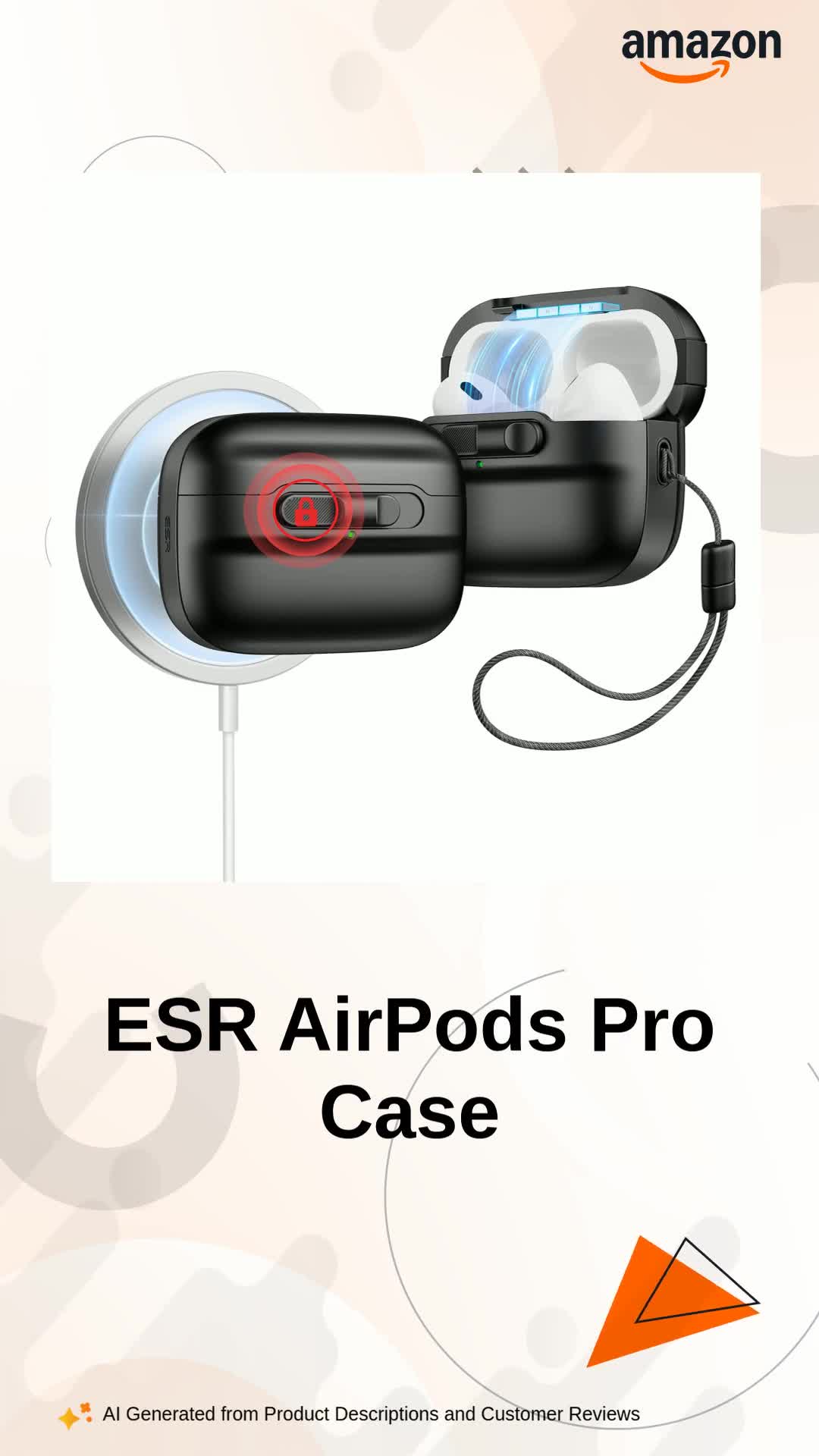AirPods Pro 2 本体 USB-C /ESRカバー付 ESR for AirPods Pro 2 Case (2023/2022/2019, 2nd/1st Gen