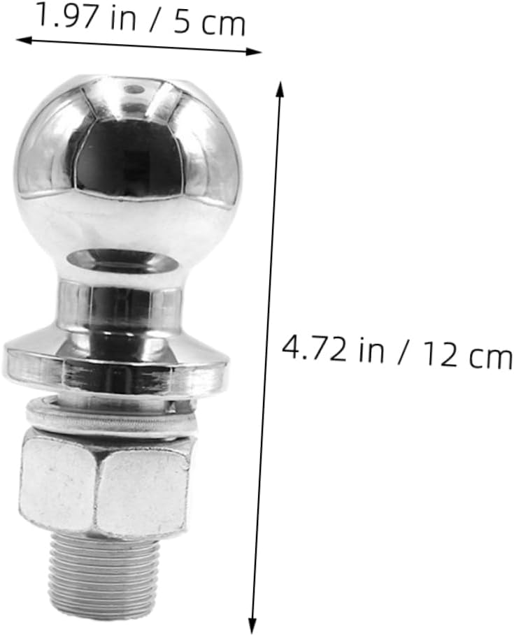 ABOOFAN 2pcs Trailer Ball Accessories Tow Hitch Ball Trailer Balls Trailer Ball Trailer Accessories Trailer Parts Trailer Hitch Heavy Duty Trailer Ball Silver Steel