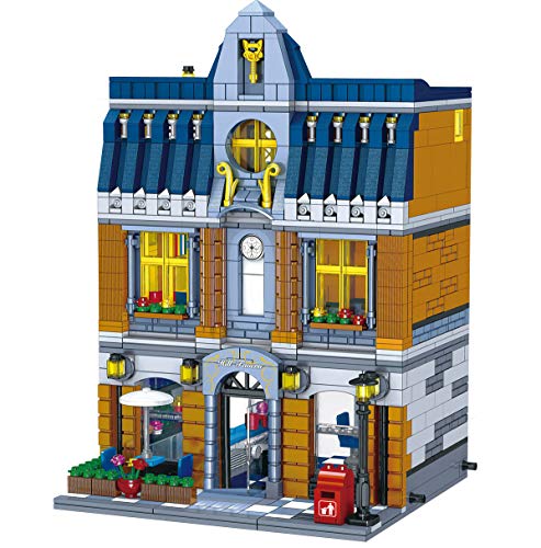 Foxom 4 In 1 Nahrungsmittelstraße Haus Bausteine Bausatz, Modular Buildings, Konstruktionsspielzeug Kompatibel mit Lego… – Bild 6
