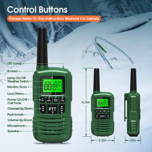 Gocom G2 Frs Walkie Talkies For Kids & Adults Ipx4 Waterproof Long Range Two Way Radios 22 Channel Led Flashlight Two Way Walkie Talkie (G2 3Pack) #TOP3