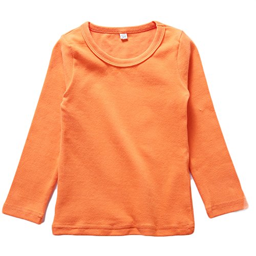 Image of KISBINI Unisex Girls 100% Cotton Long Sleeve T-Shirt Top Tees