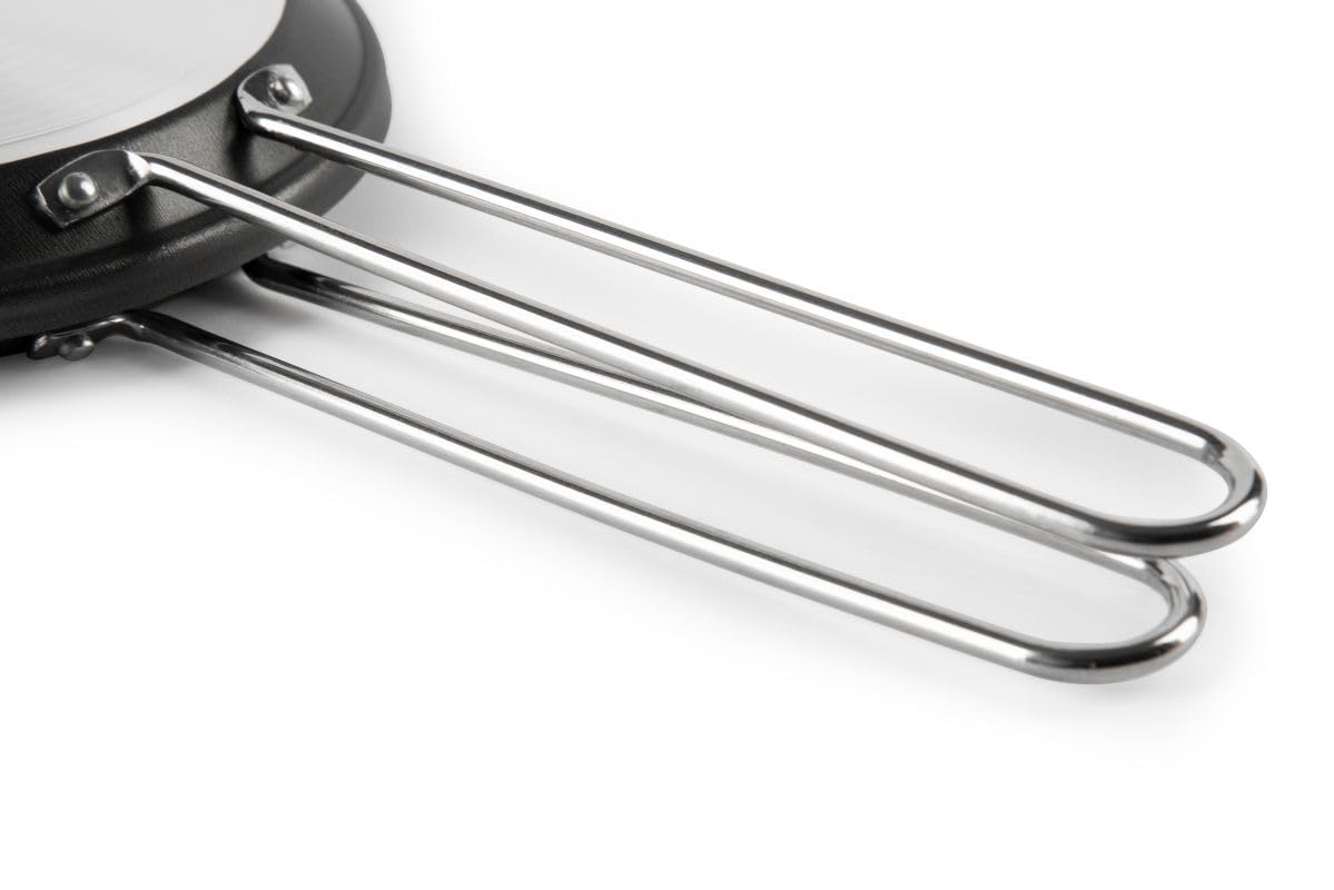 Excelsa Amica Girafrittata, Padella Antiaderente, 18 cm, Manico in Acciaio Inox, Grigio Metallizzato