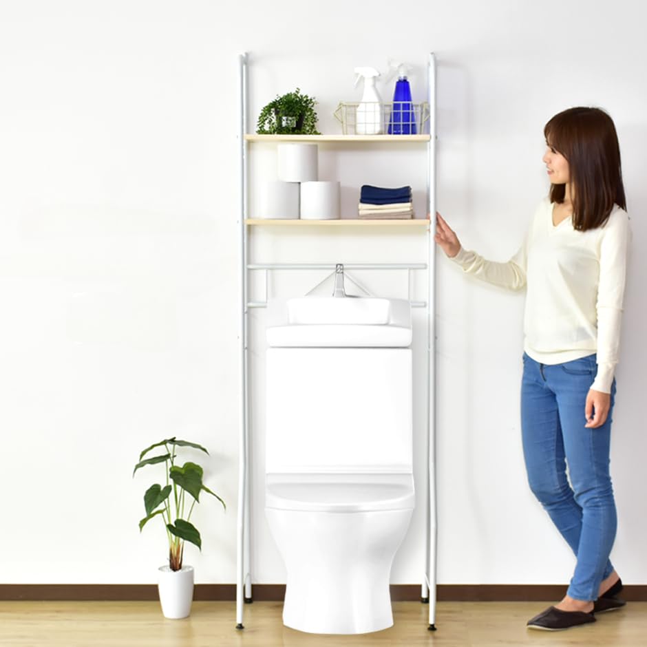 Amazon｜トイレラック トイレ収納 幅56 トイレ収納棚 収納棚 3段