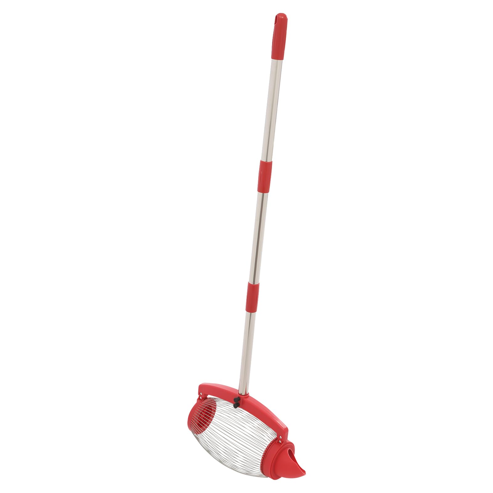 Raccolta di noci in acciaio inox con manico regolabile, raccoglitore a rotelle multifunzione con apertura laterale, raccoglitore universale, diametro dado applicabile: 1-5 cm