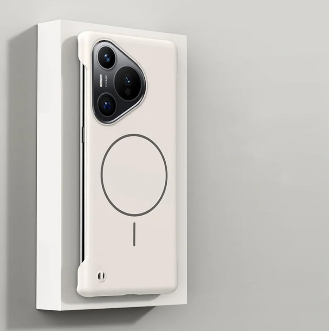 Coque sans cadre Huawei Mate 60 Pro blanche avec support de charge magnétique - 8