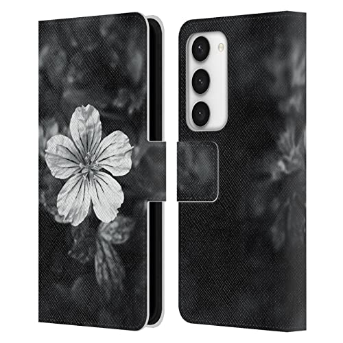 Housse fleurs feuilles Samsung Galaxy S23 portefeuille cuir pour vos sorties