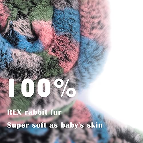 Fur Story Women's Rex Rabbit Fur Scarf Ladies Winter Warm Knitted Long Crochet Fashion Scarf Scarves for Women Men3
