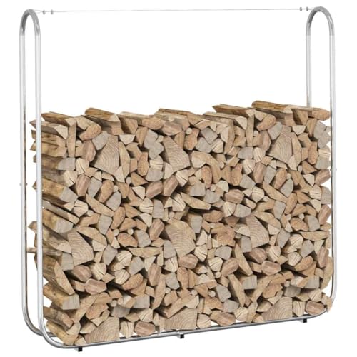 Range-bûches en acier galvanisé robuste avec base surélevée durable - 2