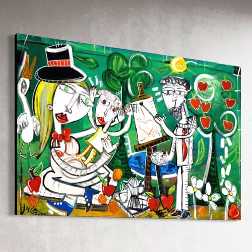 Tableau Moderne Salon Pique-nique - Toile Artistique Sivigliart pour une Ambiance Chaleureuse