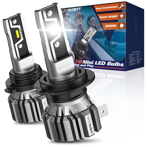 NOVSIGHT H7 LED Light Bulbs - 40000LM High Efficiency 500% B...