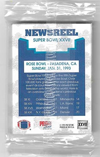1993 Pro Set Super Bowl Xxvii Buffalo Bills Team Set Of Football Trading Cards (Ct-19) - Includes Head Coach Marv Levy, Jim Kelly, Thurman Thomas, Bruce Smith, James Lofton, Andre Reed, Steve Tasker, Cornelius Bennett, Steve Christie, John Fina #TOP4