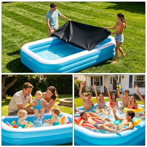 Cobertor Inflable Rectangular para Piscinas 120x72x20 in miniatura 2