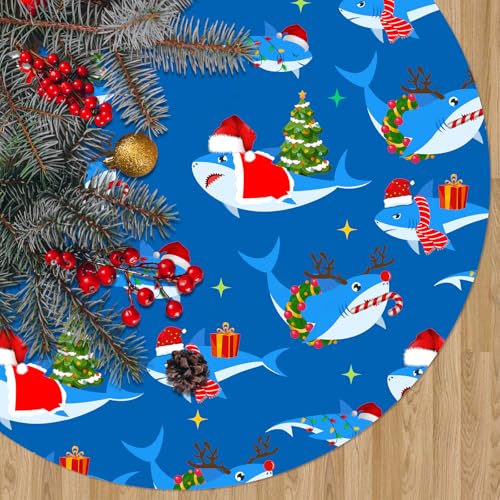 Joymemo PDEC-2440 Christmas Shark Tree Skirt cover