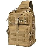 Burning Shark Fishing Tackle Storage Bag Tactical Shoulder Backpack Cross Body Sling Bag for Tackle...