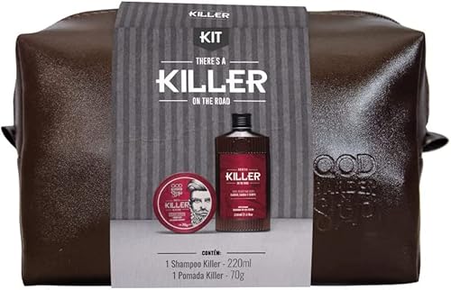 KIT QOD NECESSAIRE AZUL XAMPU DAILY 220ML+ POMADA KILLER 70G
