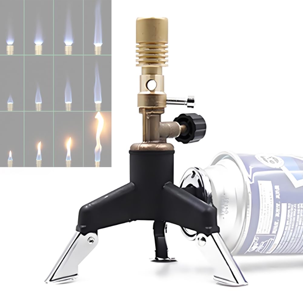 Palnik gazowy ze statywem, palnik laboratoryjny Bunsena, palnik gazowy o dużej pojemności, zamiennik tradycyjnych lamp alkoholowych, materiał mosiężny, do ogrzewania, gotowania, lutowania