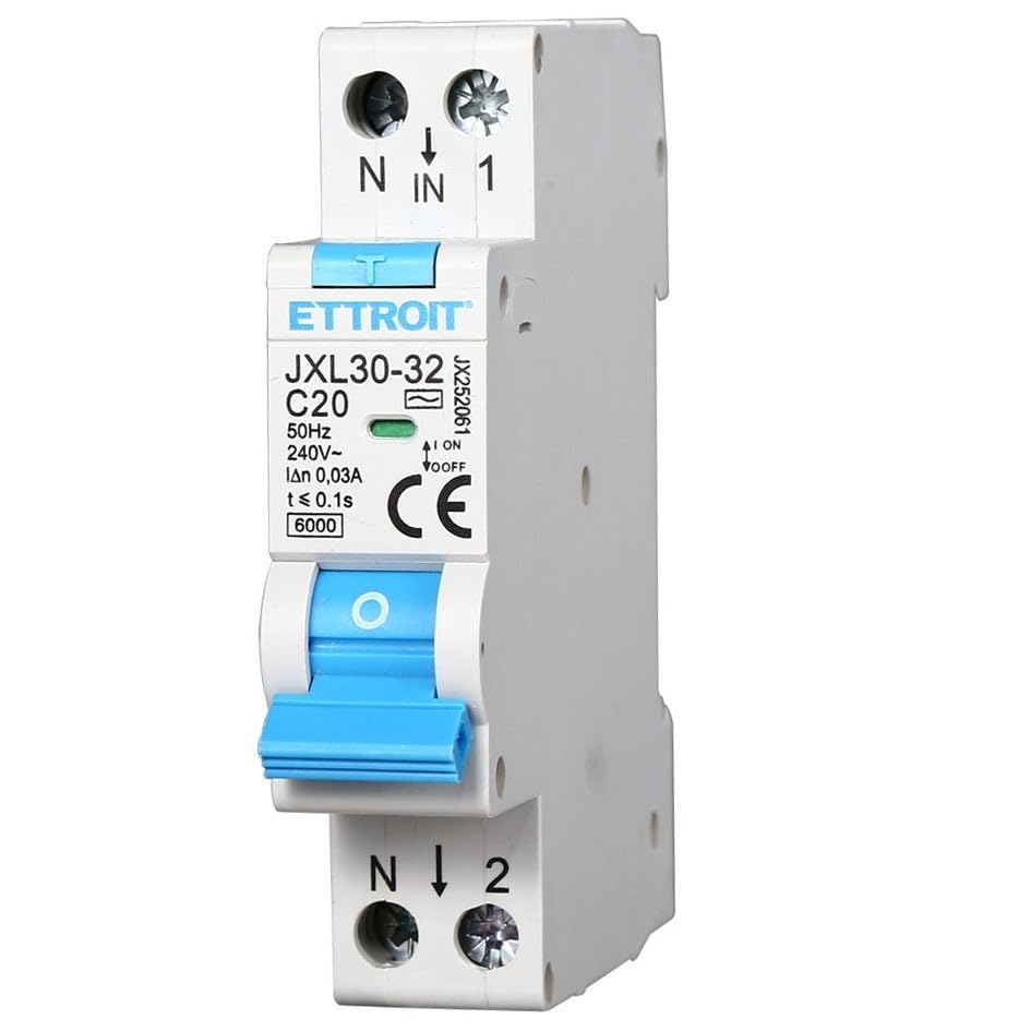 Interruttore Magnetotermico Differenziale 3P+N 20A 30mA 380V – 6KA, 4 Moduli DIN, Classe A Per Impianti Civili E Industriali