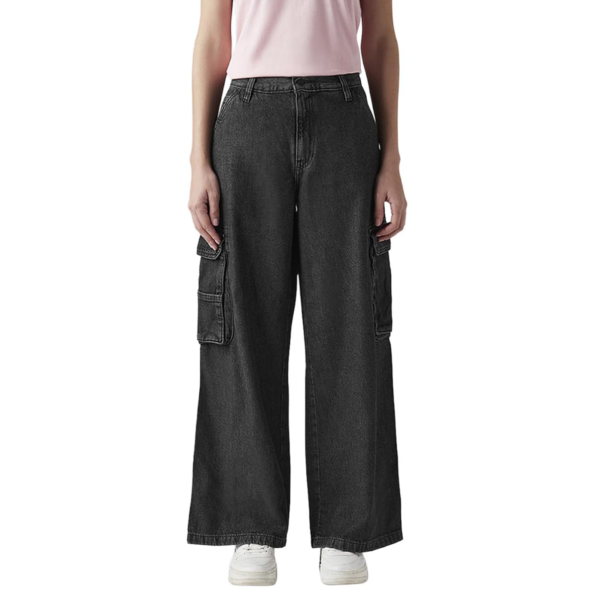 levi's Women's Dark Grey Loose Fit Mid Rise Jeans-picture-14