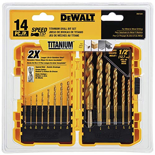 Dewalt DW1341 14-Piece Titanium Nitride Speed Tip Drill Bit Set thumb #2