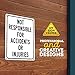 Not Responsible For Accidents Or Injuries Sign, 10x14 Inches, Rust Free .040 Aluminum, Fade Resistant, Made in USA by My Sign Center