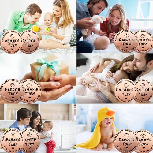 Image of Funny Baby Gift New Parents Decision Gift,Pregnancy Gifts New Dad Mom Gifts,New Parents Gifts for Couples Halloween Thanksgiving for First Time to be Moms Dads Daddy Mummy Double Sided