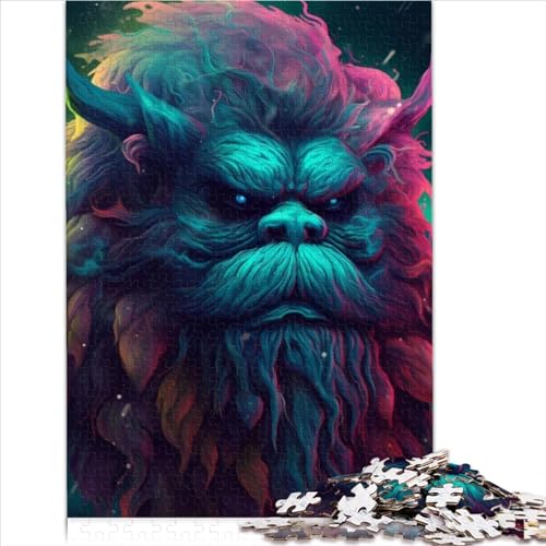 AITEXI - 1000 Pieces Puzzle Toys Yeti Supernaturalism Jigsaw Puzzle Premium 100% Recycled Board for Kids Age 14 Years Up Birthday Gift for Adults Boys Girls 1000pcs（26x38cm）