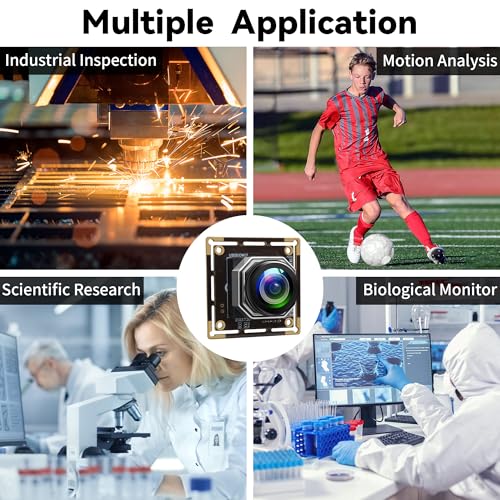 Image of USB Camera Module 5Megapixels 1944P 30fps Color Camera Module with 185Degree Autofocus Fisheye Lens Lightburn Webcam for Linux Mac OS Raspberry pi Widely Used in Industrial Security Monitoring