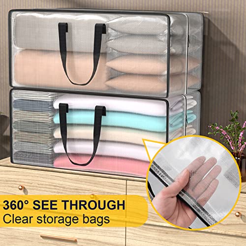 Sacs de rangement transparents avec fermeture éclair pour libérer de l'espace chez vous