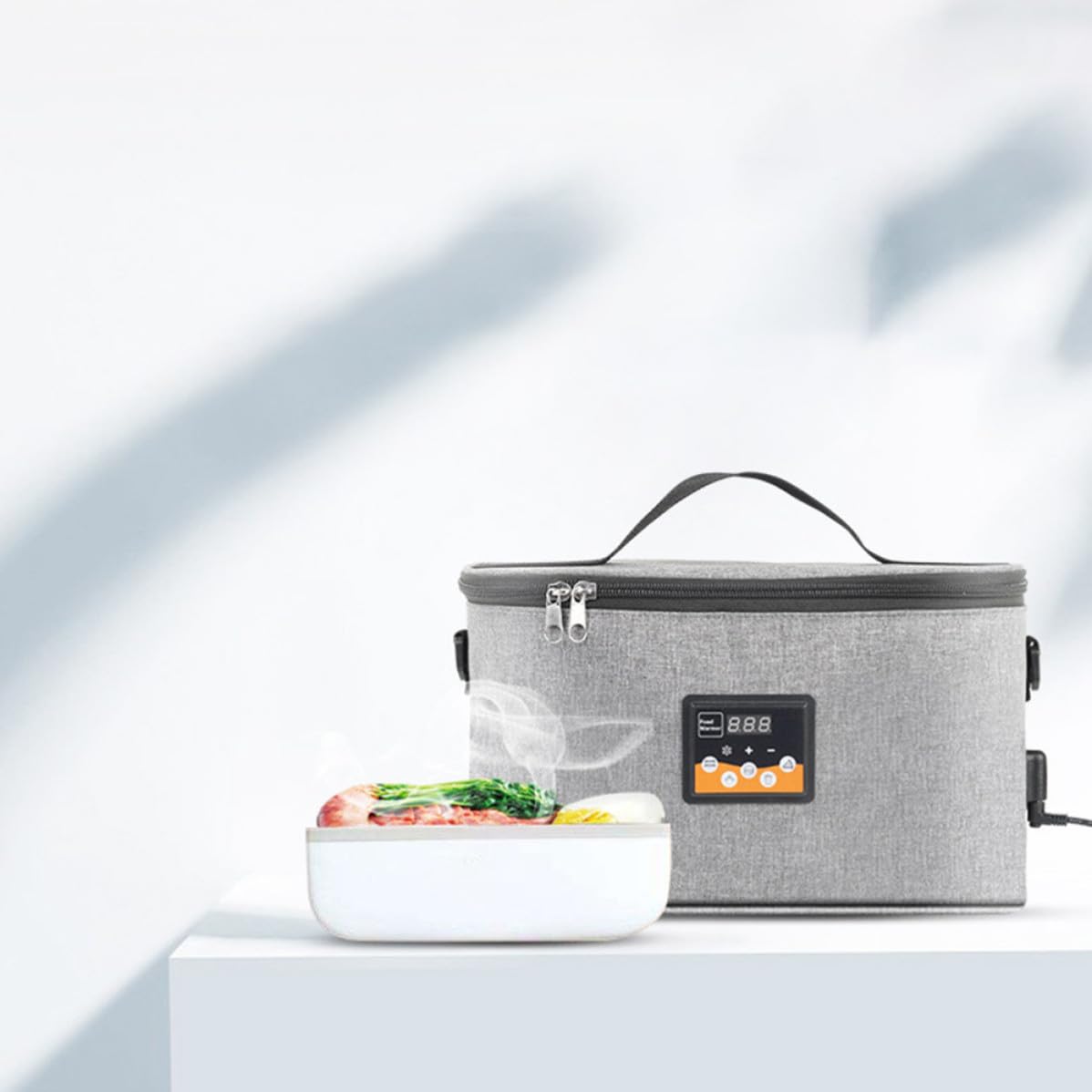 Healifty Tragbarer Babyflaschenwärmer Tasche mit 12v Autoladegerät mit Temperaturanzeige and Oxfordstoff Mobiler Elektrischer Heizbeutel für Unterwegs im Auto und Am Kinderwagen