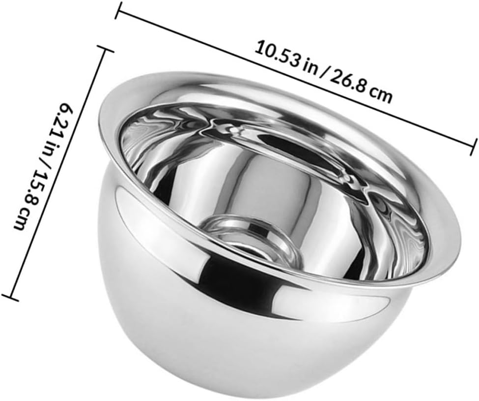 Stainless Steel Oil Basin 9-inch Thickened 304 Food-grade Mixing Bowl for Kitchen Restaurant Supplies Cooking and Storage