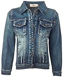 Ipuang Girls' Casual Denim Jacket Indigo 16