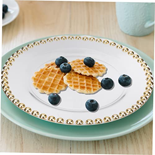 Plato de vidrio para carnes multiusos chapado en dorado miniatura 5