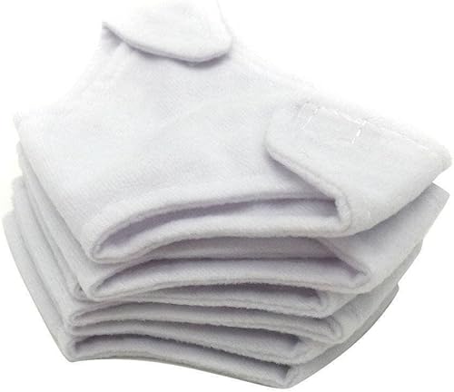 Miniatura 5 de Paquete de 6 pañales de muñeca de juguete, elige color (blanco)