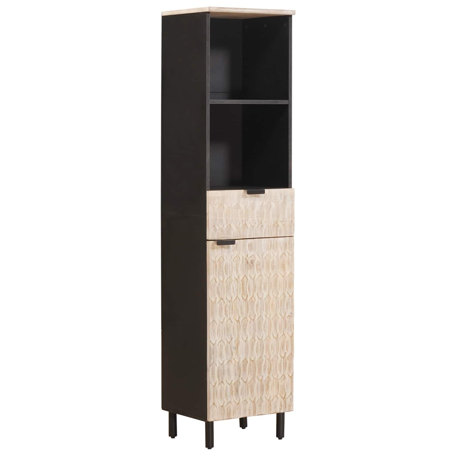 Mueble de baño exclusivo de madera maciza de mango con puerta y estante de diseño moderno