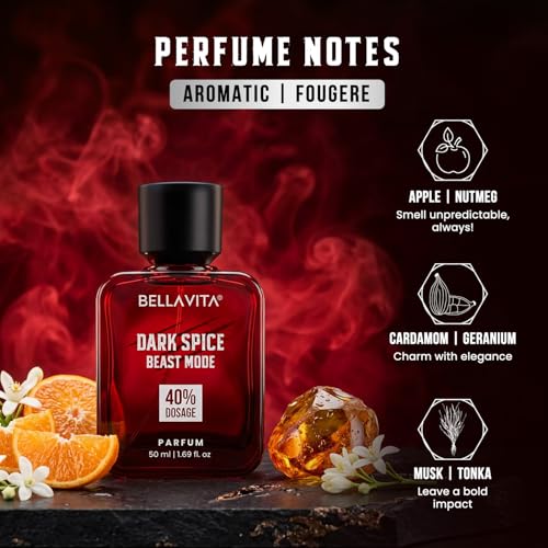 Image of BELLAVITA Dark Spice Parfum 50ml | Perfume for Man |Beast Mode | 40% Oil Concentration | Spicy & Musky Scent | Premium Perfume for Men