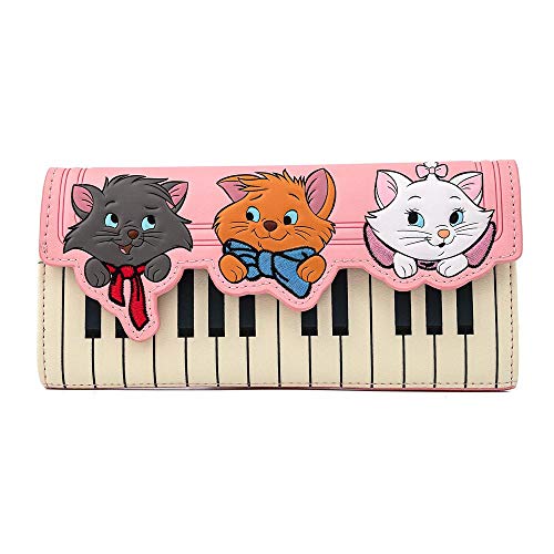 Image of Loungefly Disney Aristocats Piano Kitties Faux Leather Wallet