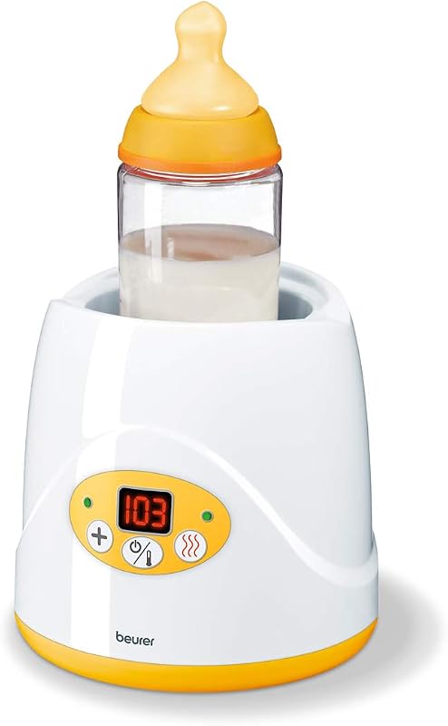 Baby Bottle Warmer & Food Warmer,BY52 | Portable 2-in-1 Heater with Keep Warm Function for Breast-Milk,Formula & Food | AVENT & NUK Bottles | with Lifter,LED Display,Safety Switch-Off & Cap