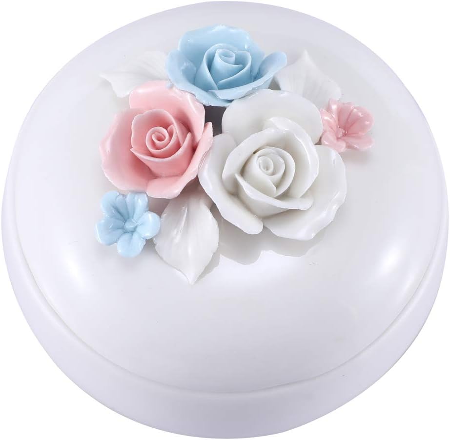 Mom Birthday Gifts Personalized Gifts for Mom from Daughte/Son, Ceramic Jewelry Box Ring Dish Decorative Trinket Box Home Decor, Thanksgiving Gifts Mom Gifts for Christmas (Jewelry Box (Round)): Home & Kitchen