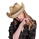 Herren Strohhut Panamahut Cowboy Hut Sommerhut Anti UV Panama Hut Sonnenstrohhut mit breiter Krempe Strandhut Weiblicher Sommer Hut Sonnen UV Schutzkappe UPF 50+