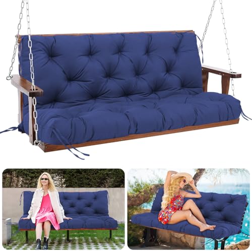 6040 Waterproof Porch Swing Cushion 5 Thick 2-3 Swing Cushions 8 Ties